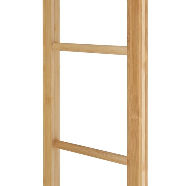Klädhängare i bambu med 3 hyllor