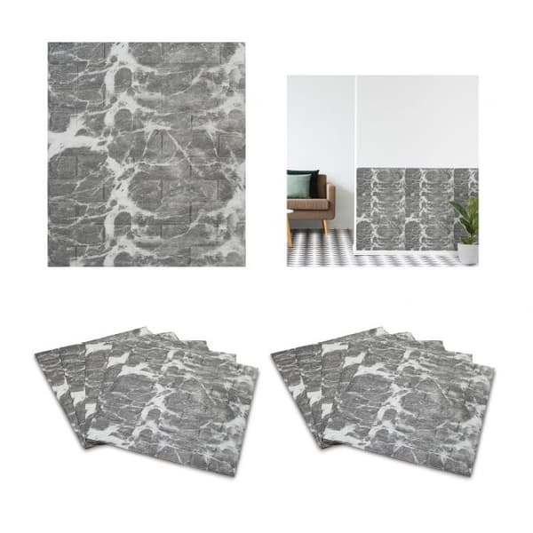 Dekorplast marmor-look sett med 10 stk