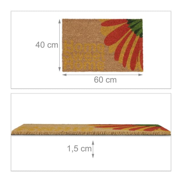Dörrmatta kokosfiber blomma