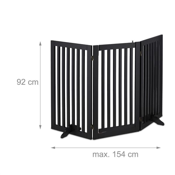Musta turvaportti ovella 92 cm