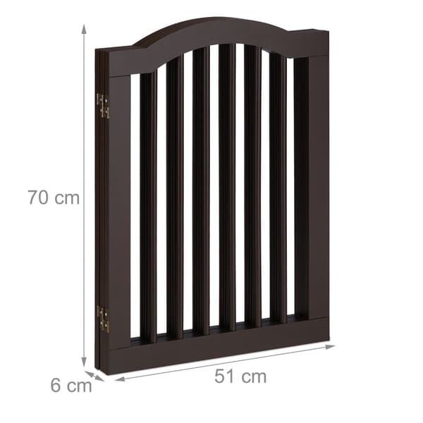 Brun säkerhetsgrind 70 cm