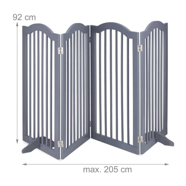 Grå sikkerhetsport 92 cm