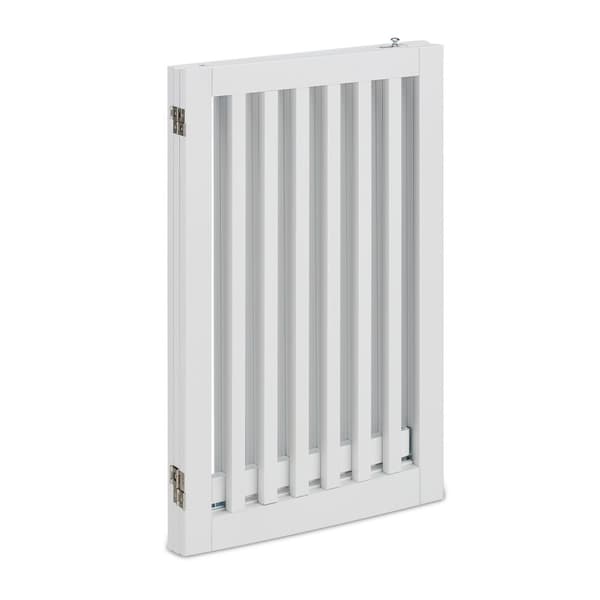 Vit säkerhetsgrind med dörr 92 cm