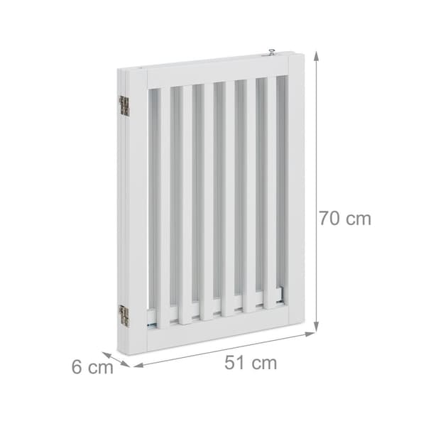 Valkoinen turvaportti ovella 70 cm