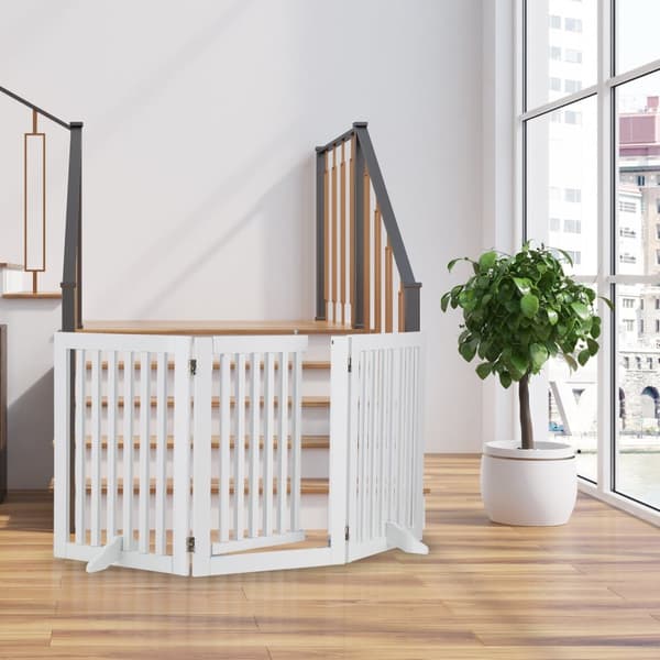 Valkoinen turvaportti ovella 70 cm