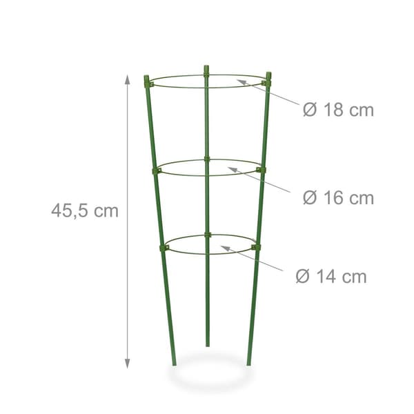 Vihreä kasvi tukee 45 cm, sarja 4