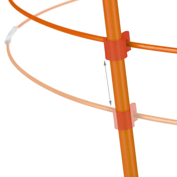 Plantestøtte 76 cm orange, sæt med 6 stk