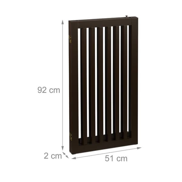 Ruskea turvaportti ovella 92 cm