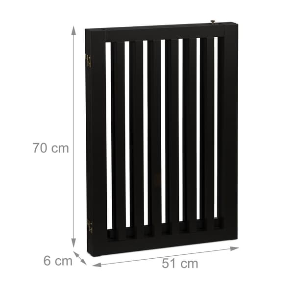 Musta turvaportti ovella 70 cm