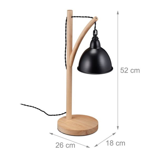Bordslampa i trä och metall
