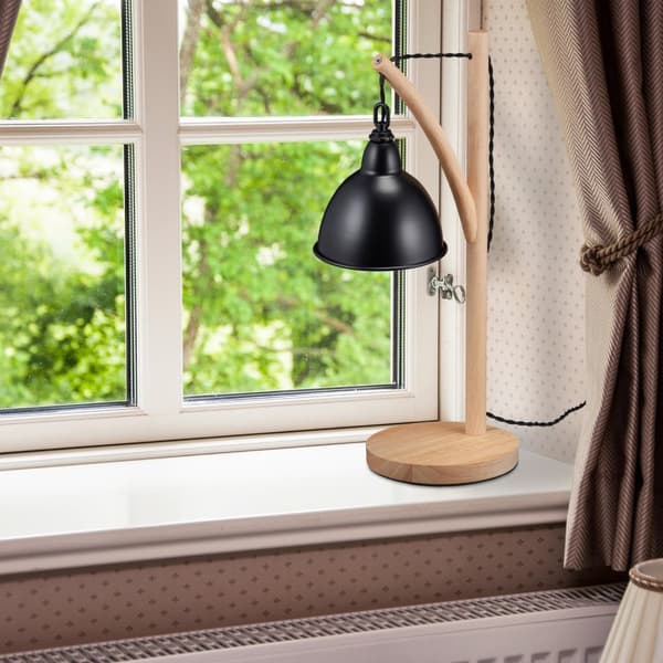 Bordslampa i trä och metall