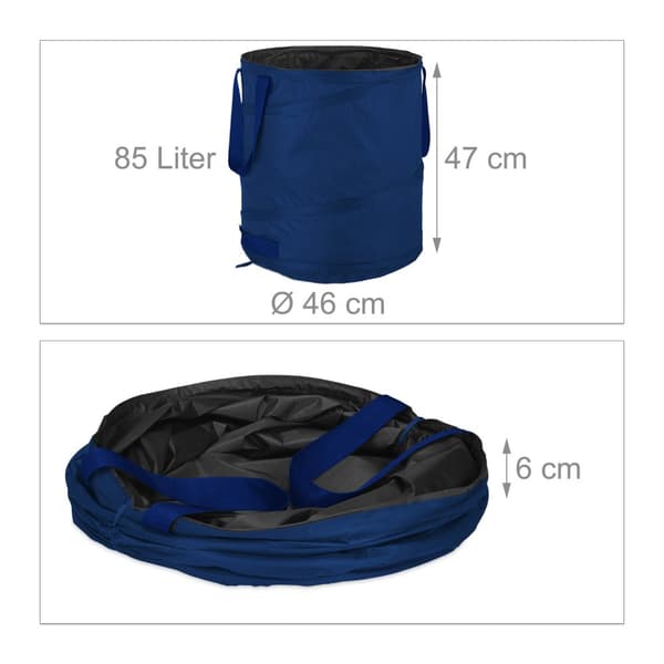 3 stk. havetasker 85-liters blå