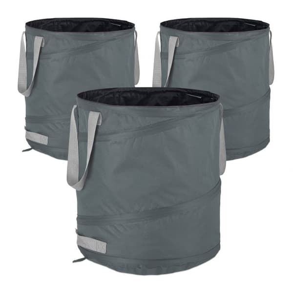 3 stk. havetasker 85-liters grå