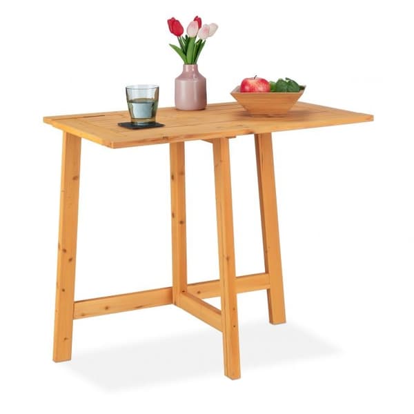 Rektangulært klapbord i træ