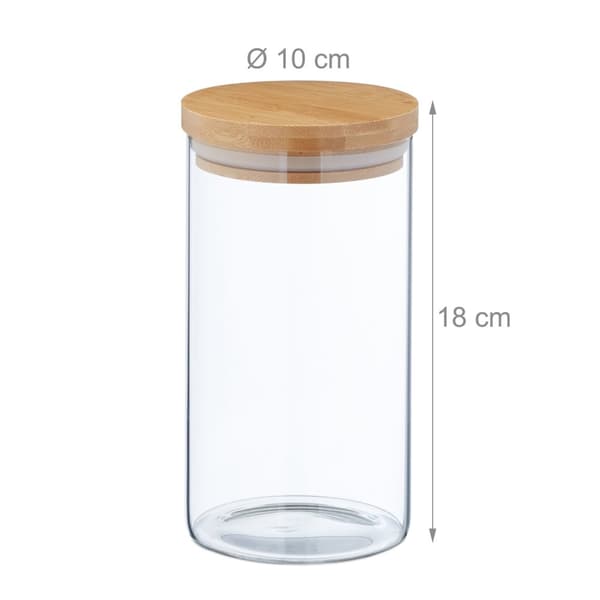 4 stk. Oppbevaringsglass 1000 ml
