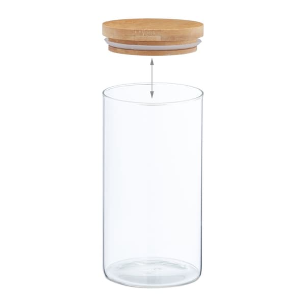 4 stk. Oppbevaringsglass 1000 ml