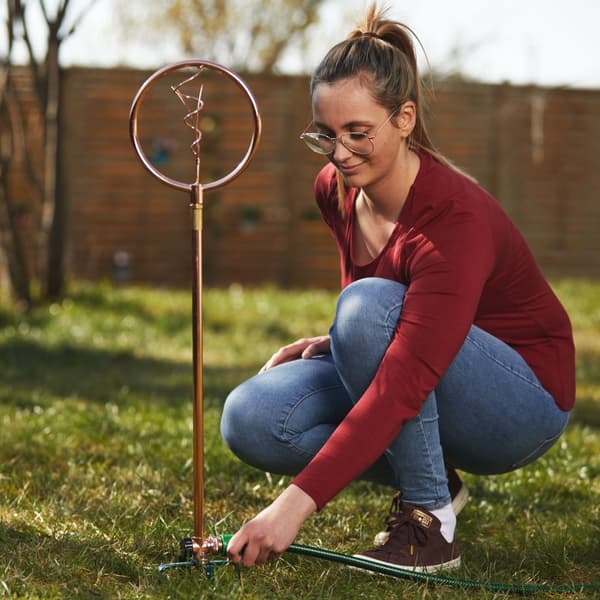 Trädgårdssprinkler med spiral