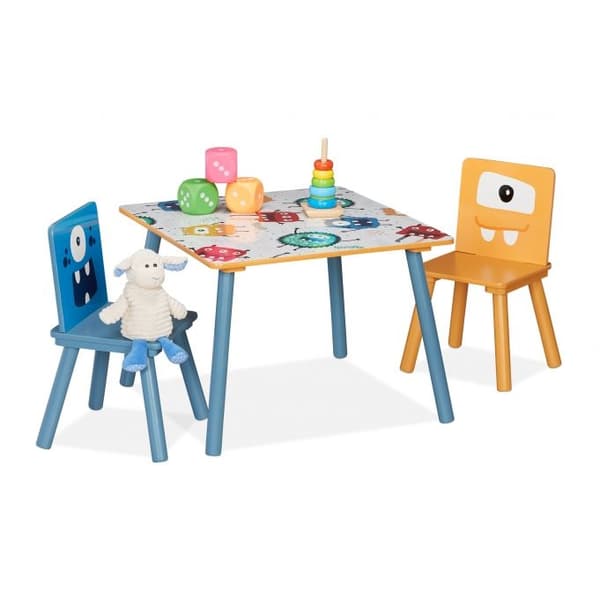 3-delt sittegruppe for barn Monstermotiv