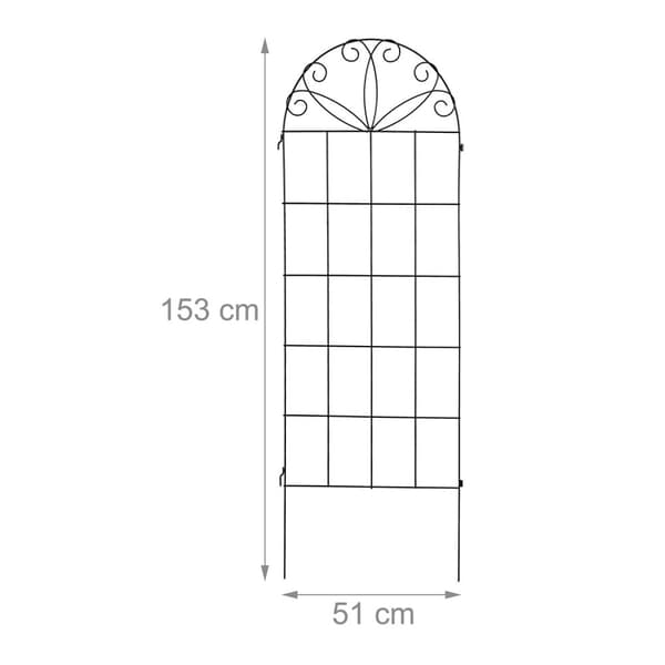 Trellis metall sett med 2 sorte