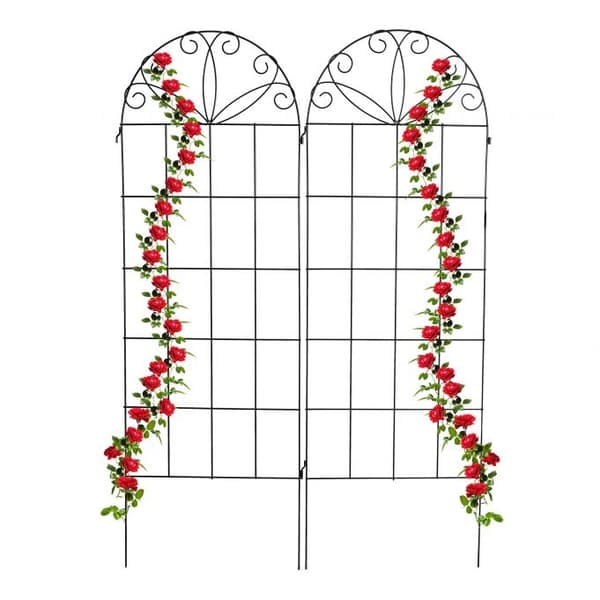 Trellis metall sett med 2 sorte