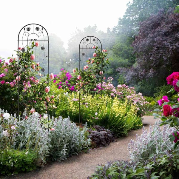 Trellis 200 cm sæt af 2 sorte