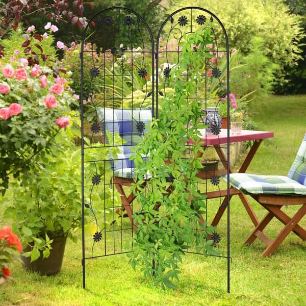 Trellis 180 cm sæt af 2 sorte