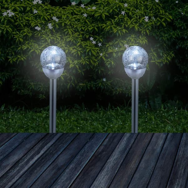 Sæt med 6 runde solcellelamper