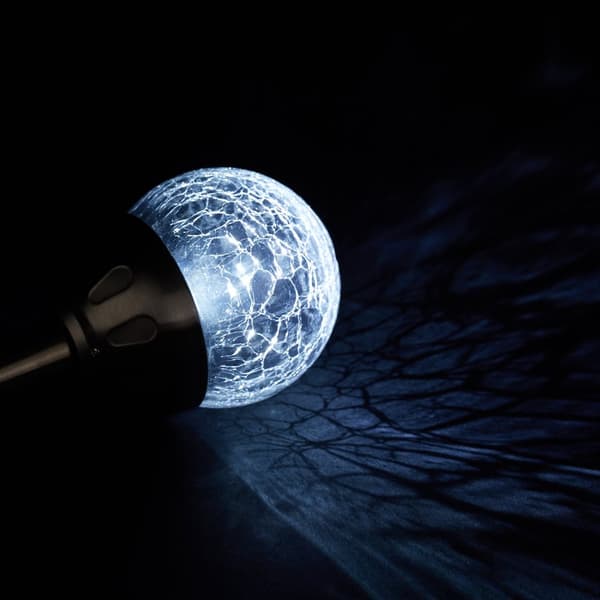 Sæt med 6 runde solcellelamper