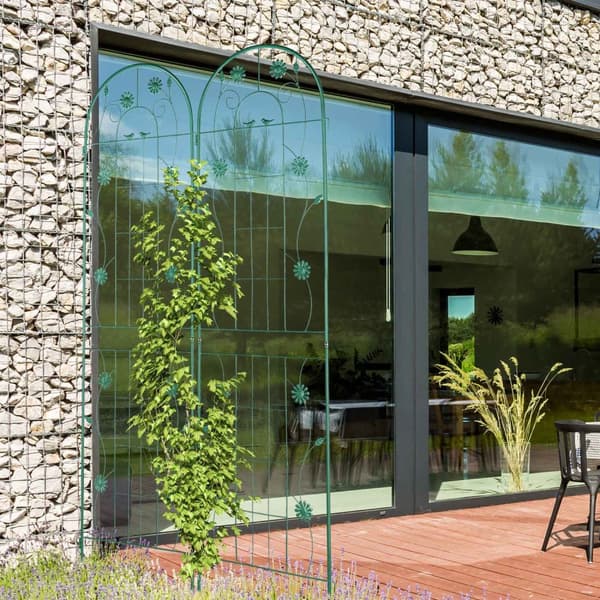 Trellis 200 cm sett med 2 grønne