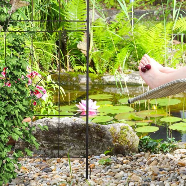 Trellis 150 cm sæt af 2 sorte