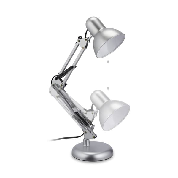 Retro skrivebordslampe sølv