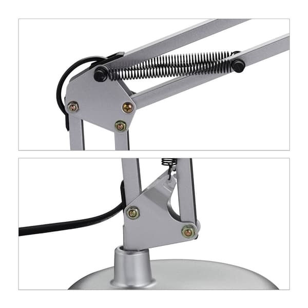 Retro skrivebordslampe sølv