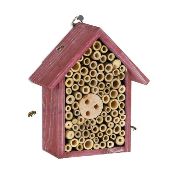 Insekthotell for ville bier i rødt
