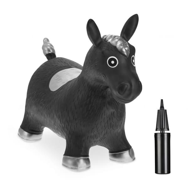 Bouncy Animal Horse i sort