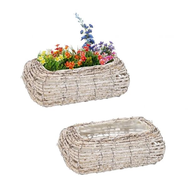 Buet blomsterpotte - sett med 2