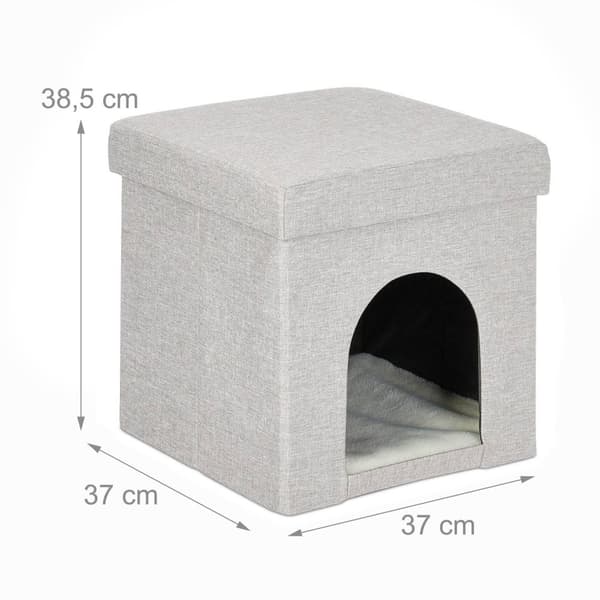 Sammenklappelig kattepit beige