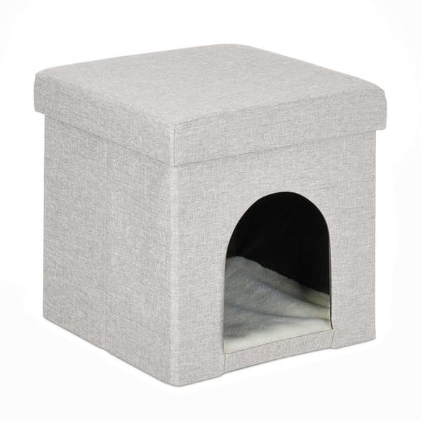 Sammenklappelig kattepit beige