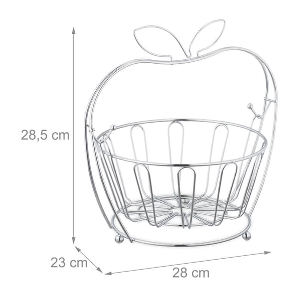 Fruktskål "Apple" laget av metall