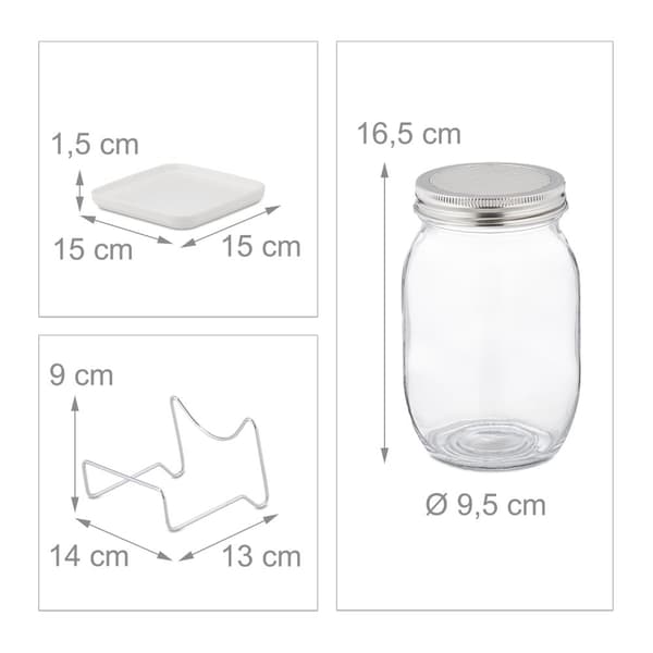 Sprayglas med ramme og skål
