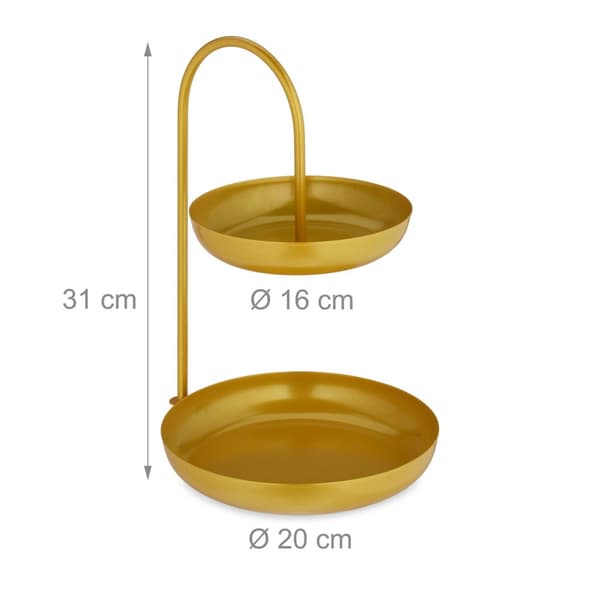 etagere, jossa on 2 kerrosta hedelmille