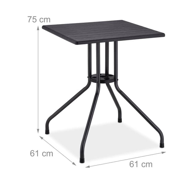 Hagebord i sort trelook