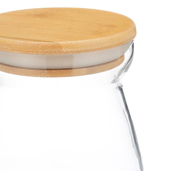 Oppbevaringsglass med lokk i sett med 3 stk