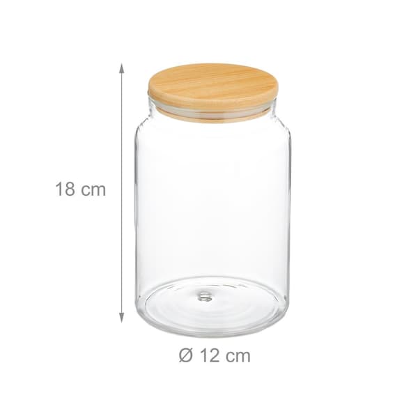 3 kannellisen säilytyspurkin setti 1500 ml