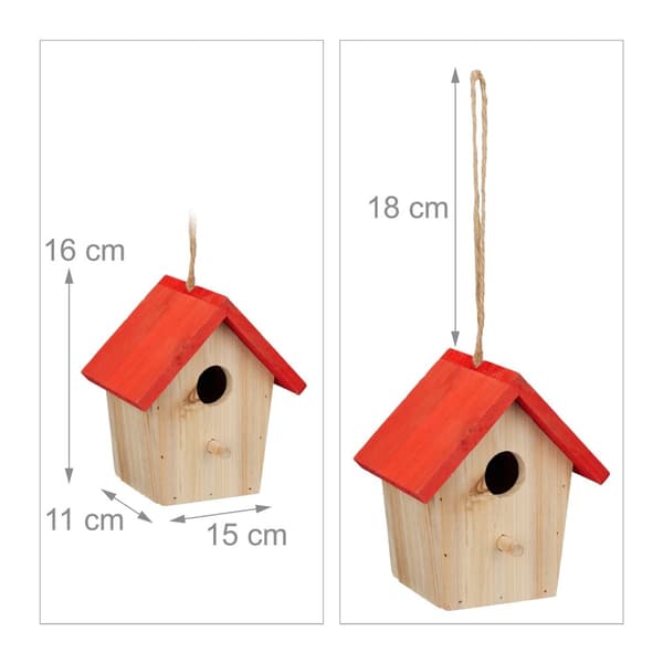 Deco Fågelhus Rött Tak