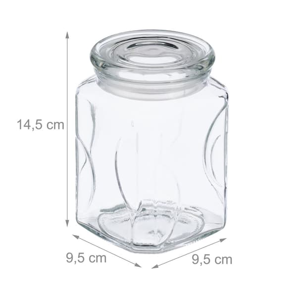 6 kannellisen säilytyspurkin setti 750 ml