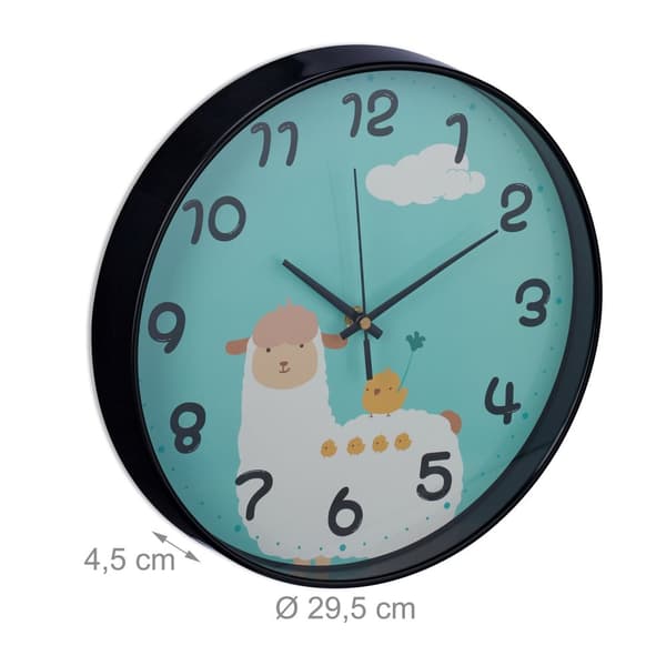 Väggklocka Llama för barn