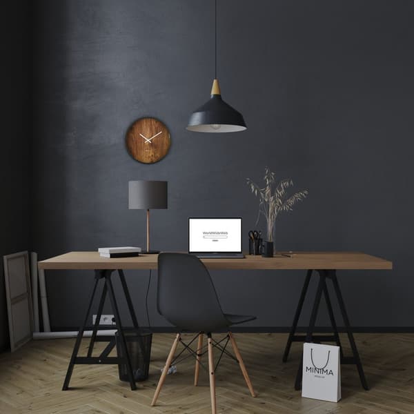 Moderne veggklokke i trelook
