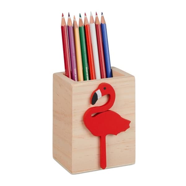 Penneholder med flamingo