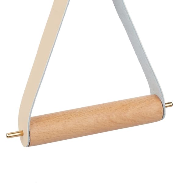 Toiletrulleholder i træ med rem