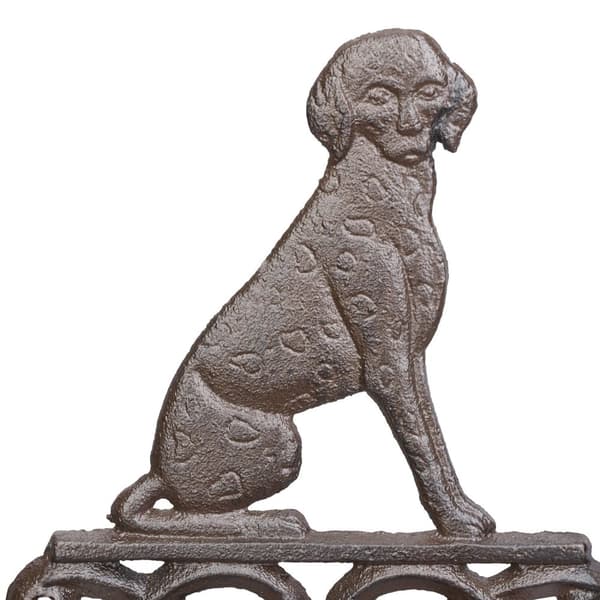 Støbejernsdørklokke med hund